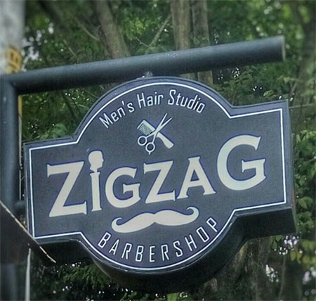 Neon Box Barbershop Zigzag